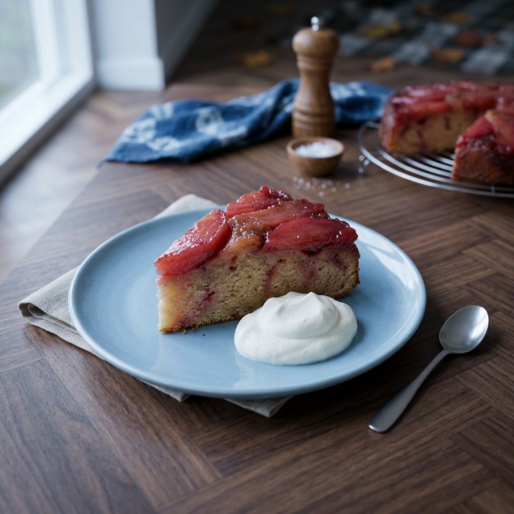 Upp-och-nedvänd kvittenkaka med honung och vanilj