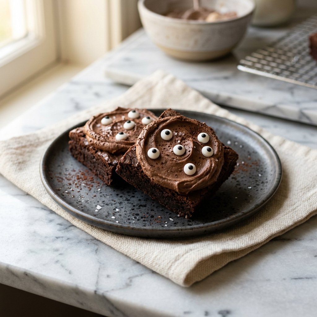 Brownie med choklad-smörkräm