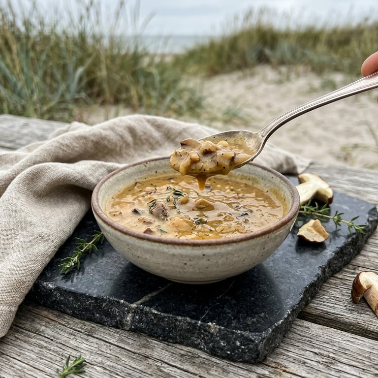 Karljohanssås med madeira, schalottenlök och timjan