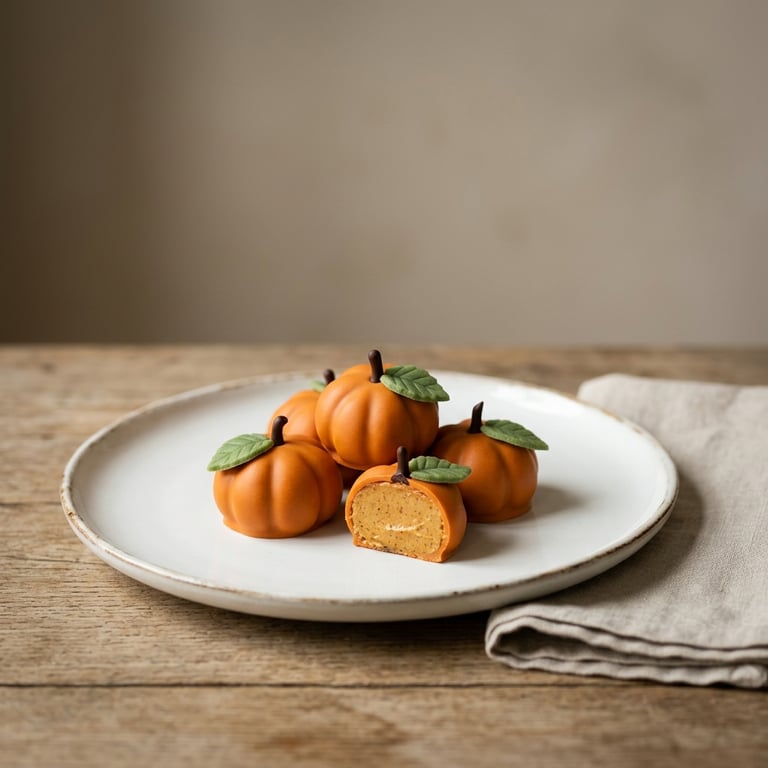 Pumpatryfflar med vit choklad, pumpa och pepparkakskryddor