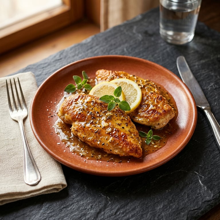Citron- och honungskyckling med oregano
