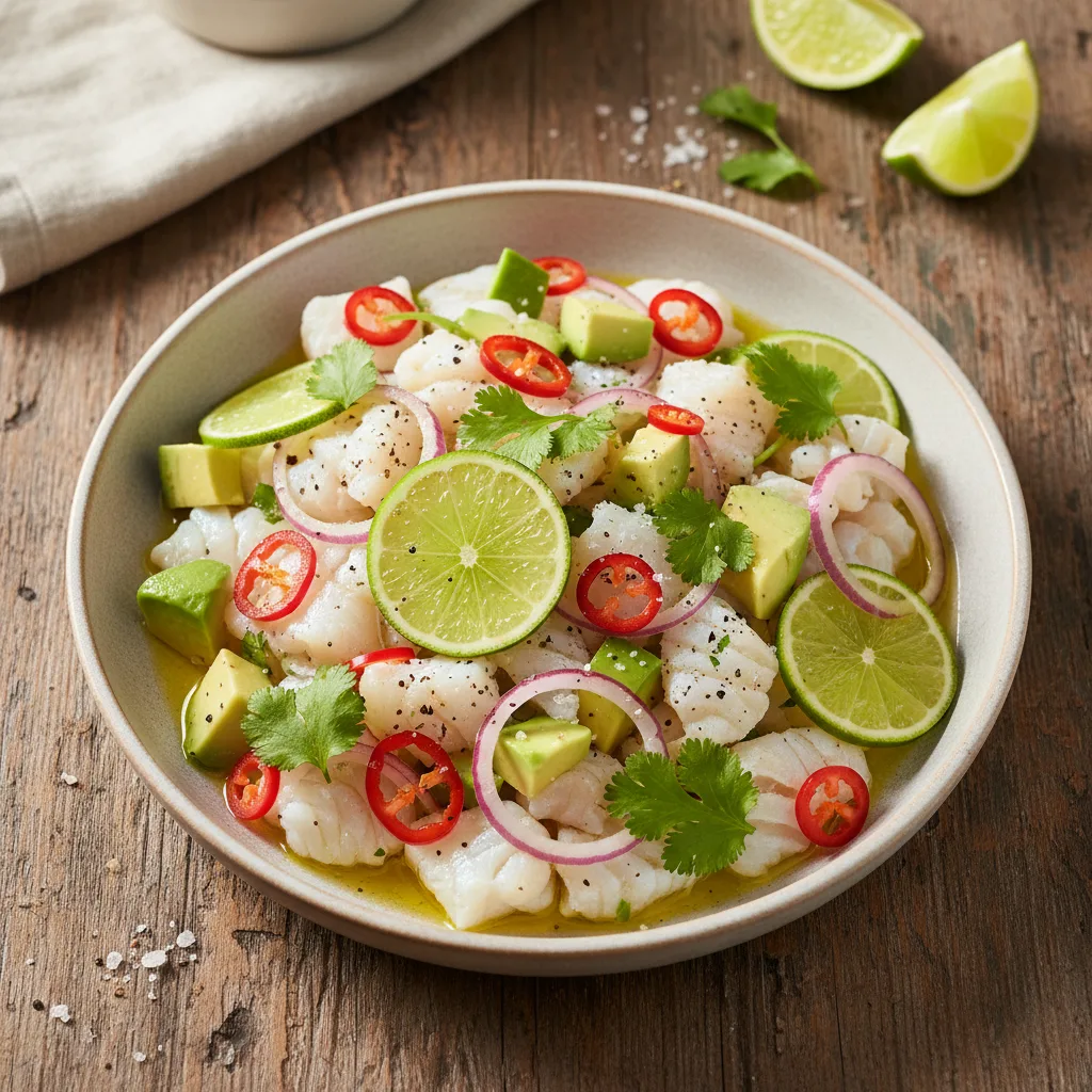 Ceviche på torsk