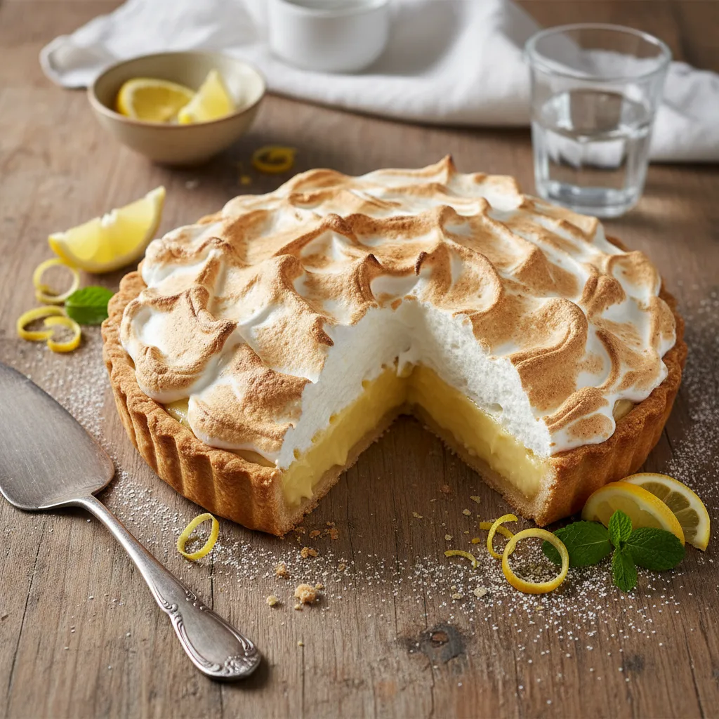Citronmarängtårta