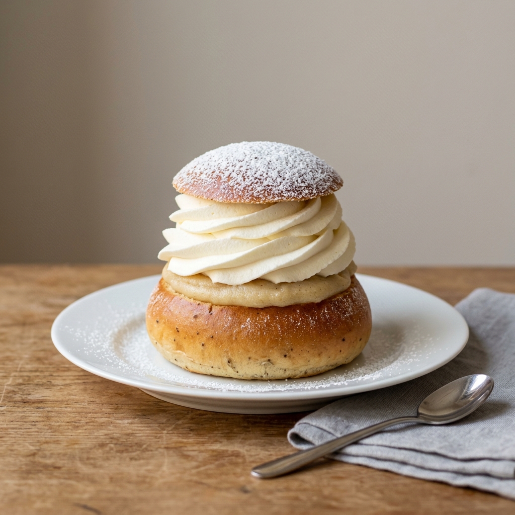 Klassiska semlor med mandelmassa